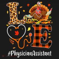 Thanksgiving Love Physician Assistant Leopard Funny Ornament thumb 1