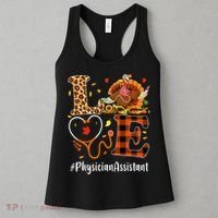 Thanksgiving Love Physician Assistant Leopard Funny Women's Tank Top thumb 3