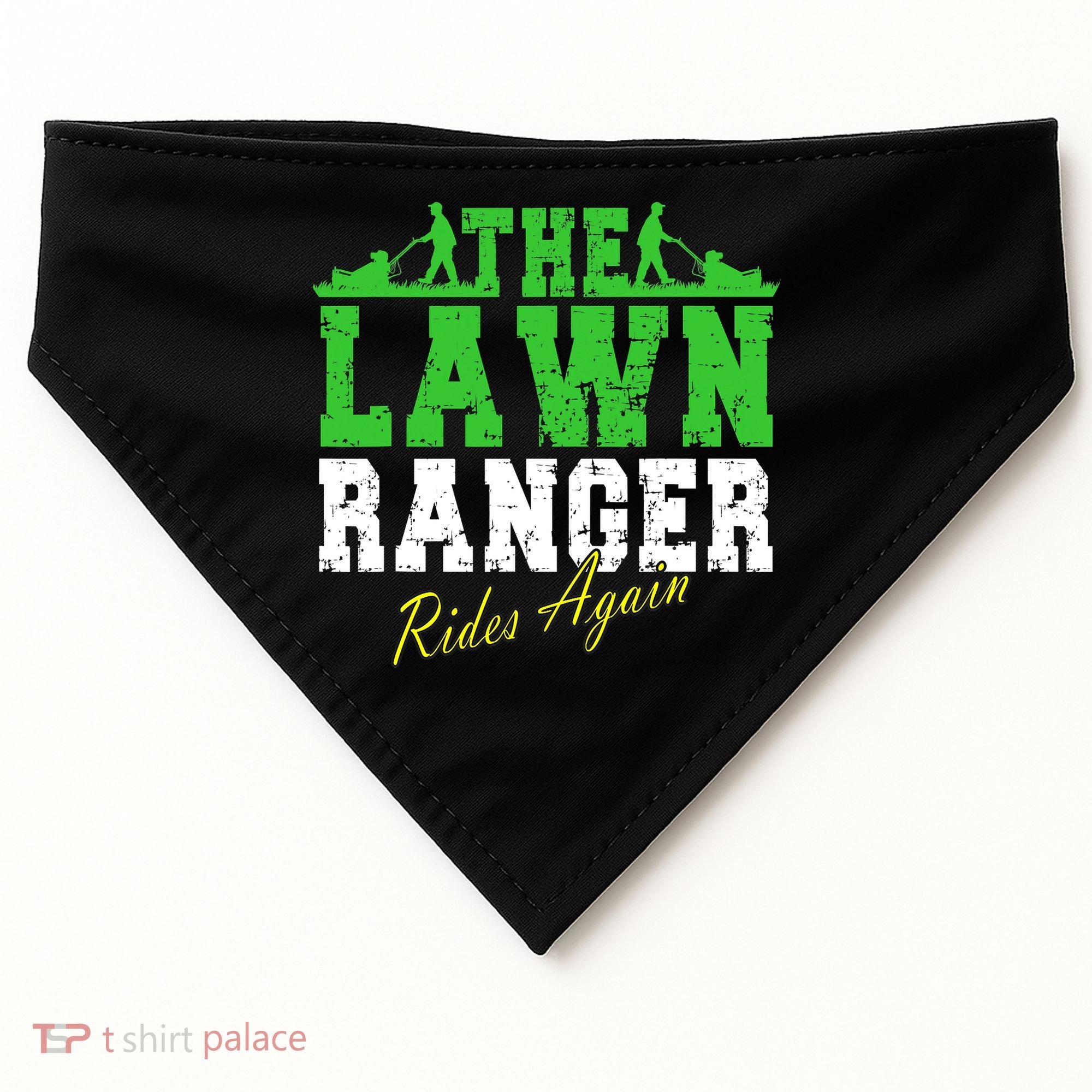 The Lawn Ranger Rides Again Lawn Mower Golf USA-Made Doggie Bandana