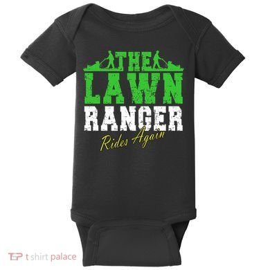 The Lawn Ranger Rides Again Lawn Mower Golf Baby Bodysuit