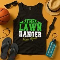 The Lawn Ranger Rides Again Lawn Mower Golf Tank Top thumb 4