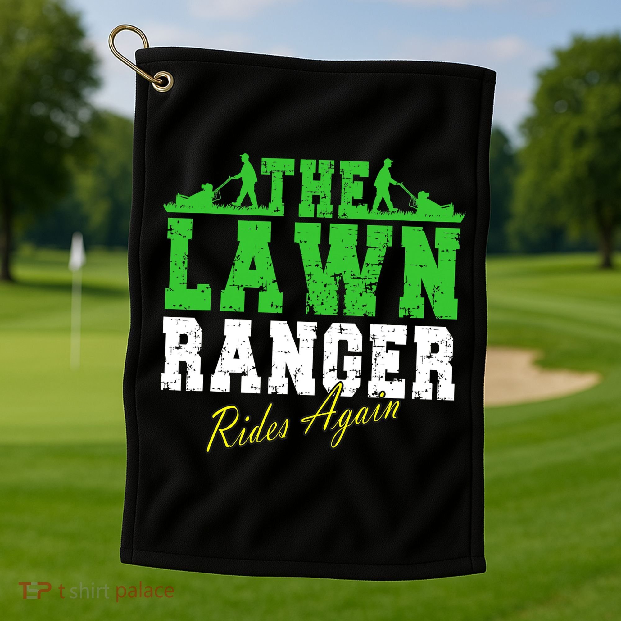 The Lawn Ranger Rides Again Lawn Mower Golf Golf Towel