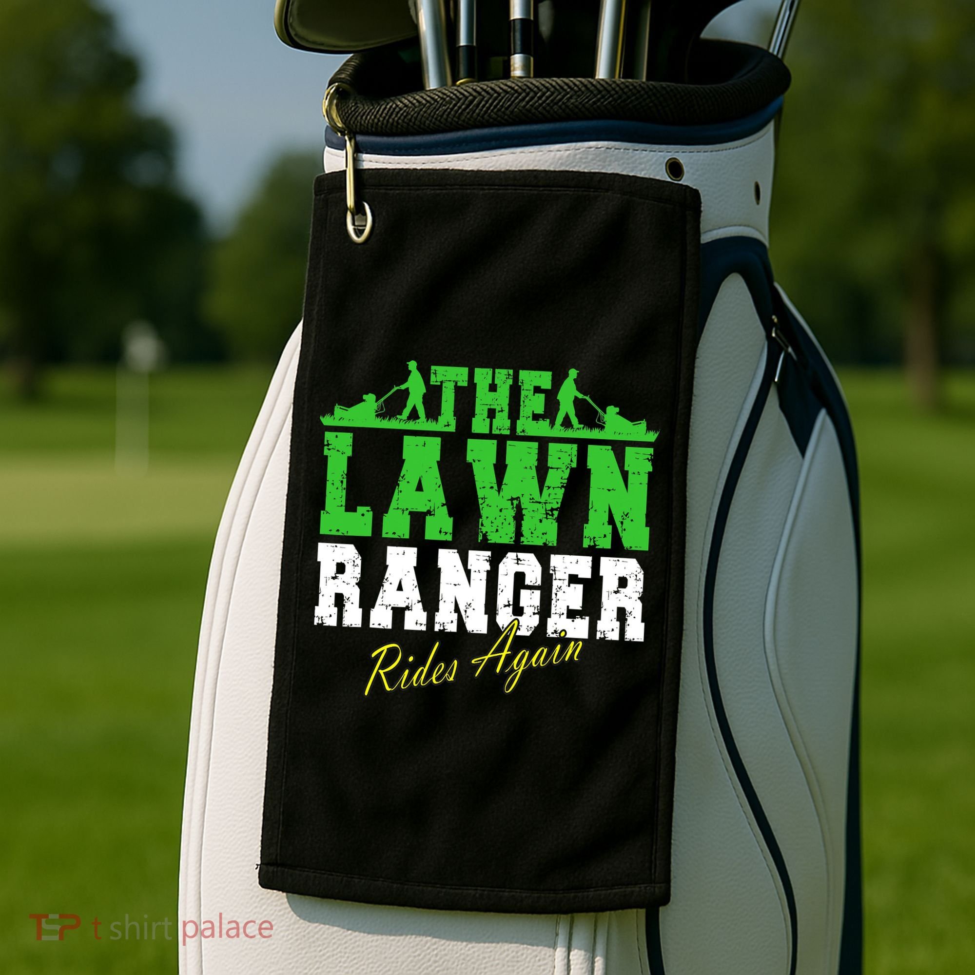 The Lawn Ranger Rides Again Lawn Mower Golf Golf Towel