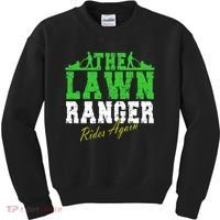 The Lawn Ranger Rides Again Lawn Mower Golf Kids Sweatshirt thumb 0