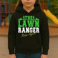 The Lawn Ranger Rides Again Lawn Mower Golf Kids Hoodie thumb 3