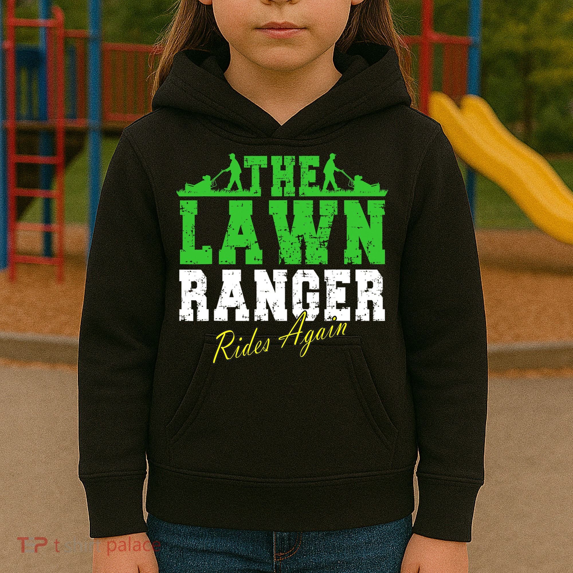 The Lawn Ranger Rides Again Lawn Mower Golf Kids Hoodie
