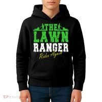 The Lawn Ranger Rides Again Lawn Mower Golf Kids Hoodie thumb 4