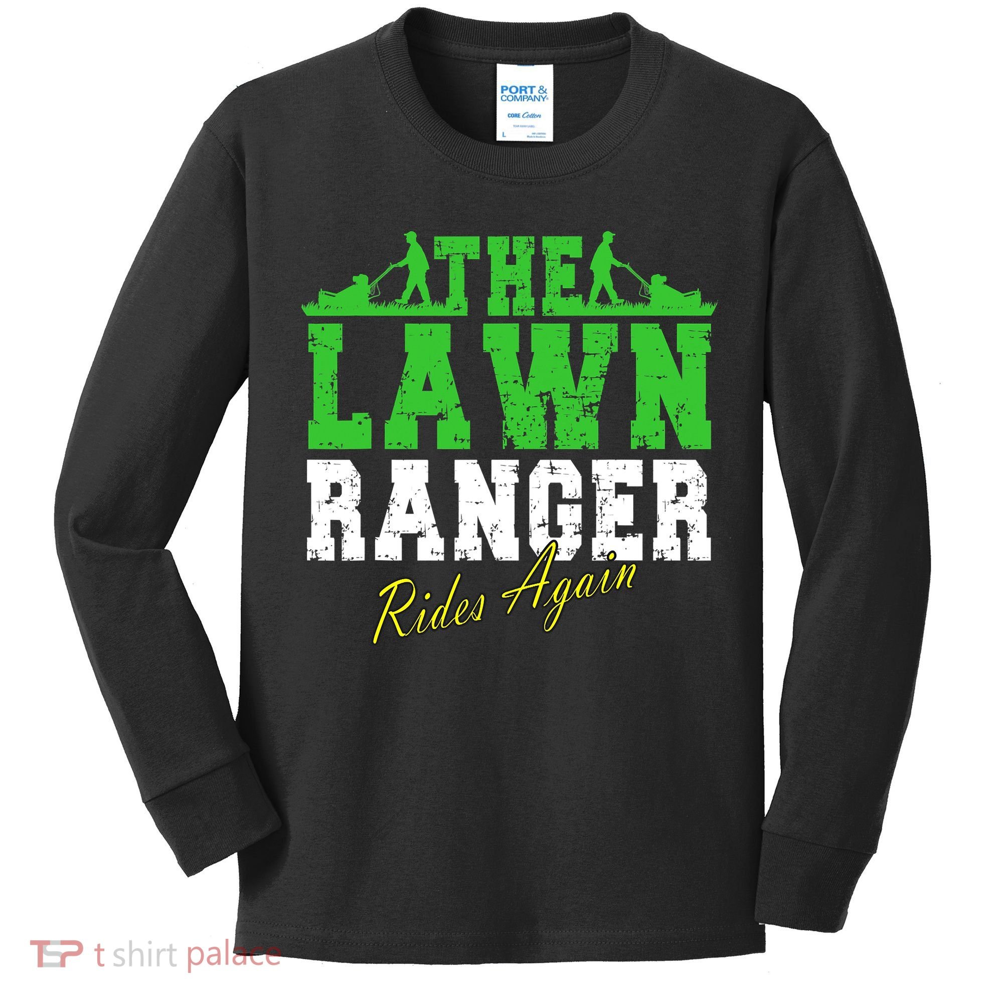 The Lawn Ranger Rides Again Lawn Mower Golf Kids Long Sleeve Shirt