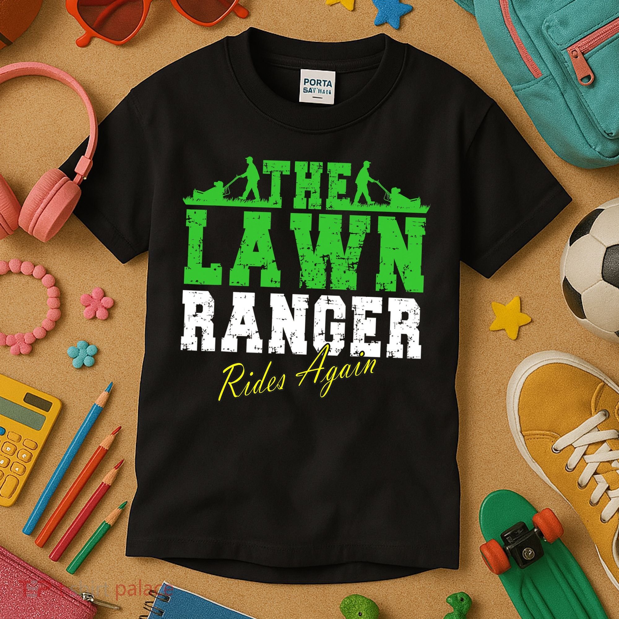 The Lawn Ranger Rides Again Lawn Mower Golf Kids T-Shirt