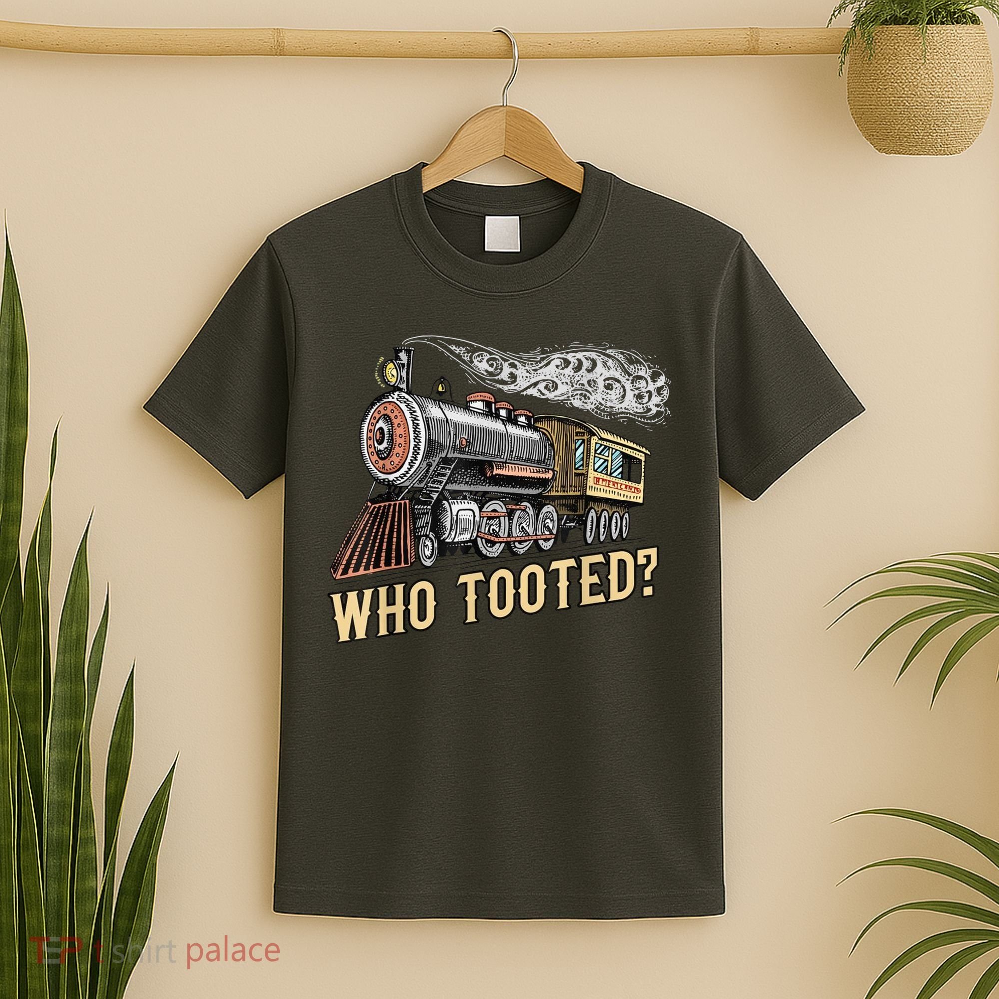 Train Lovers Railroad Vintage Retro Locomotive T-Shirt