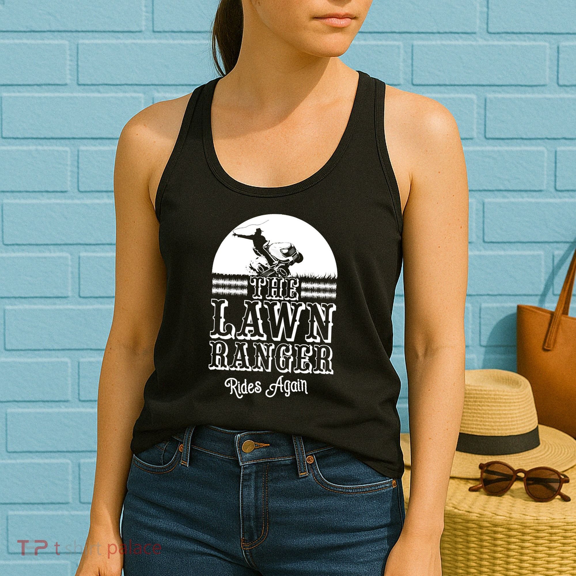 The Lawn Ranger Rides Again Funny Lawn Caretaker Gift Women's Tank Top