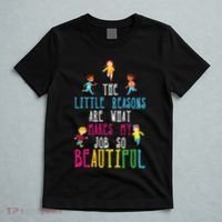 The Little Reasons Makes My Job So Beautiful Daycare Teacher T-Shirt thumb 5