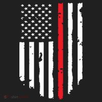 Thin Line Red American USA Flag Shirts Pocket Firefighter Tee Women's Sweatshirt thumb 2
