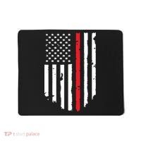 Thin Line Red American USA Flag Shirts Pocket Firefighter Tee Mousepad thumb 0