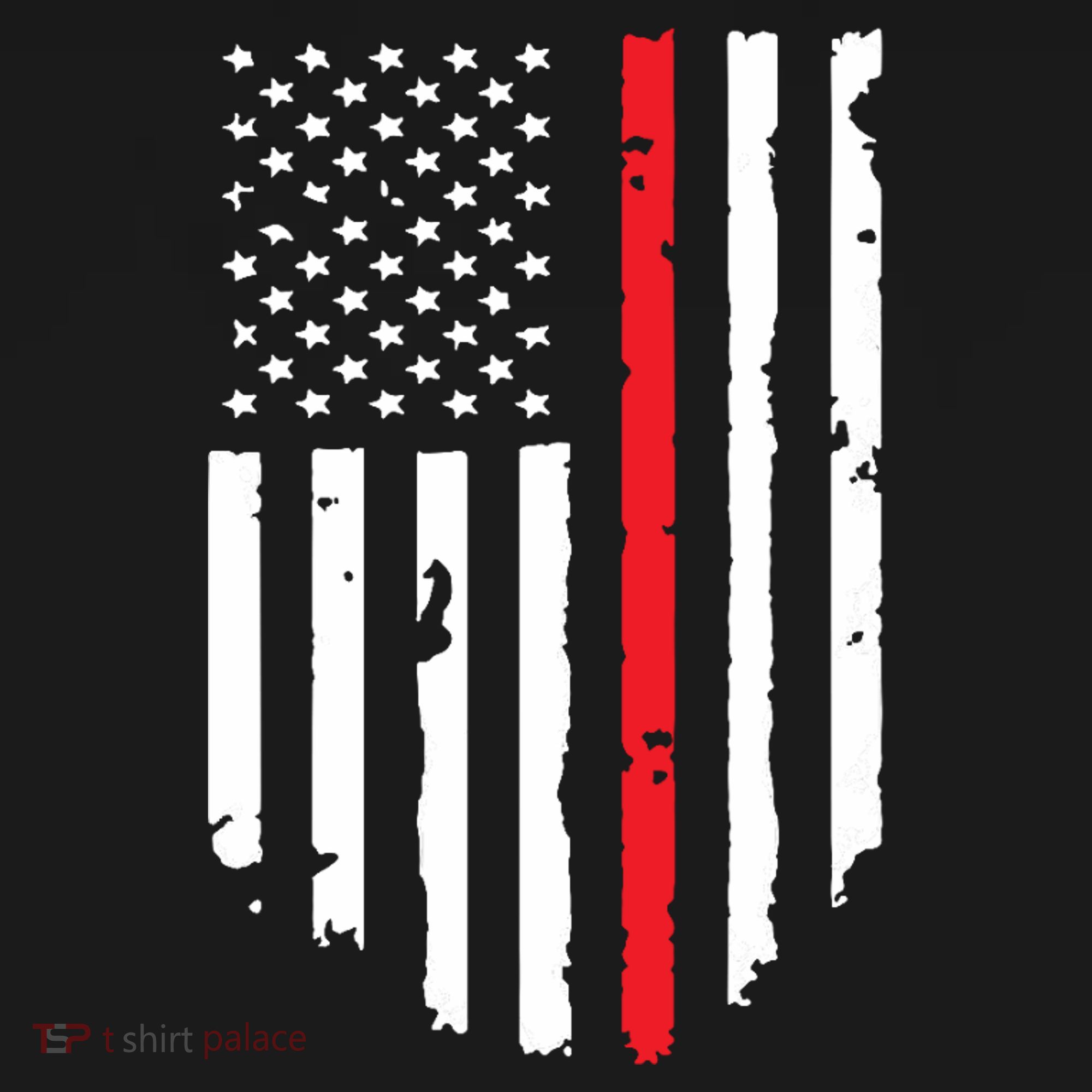 Thin Line Red American USA Flag Shirts Pocket Firefighter Tee Women's Tank Top