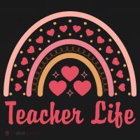 Teacher Life Rainbow Valentines Day Gift Visor thumb 3