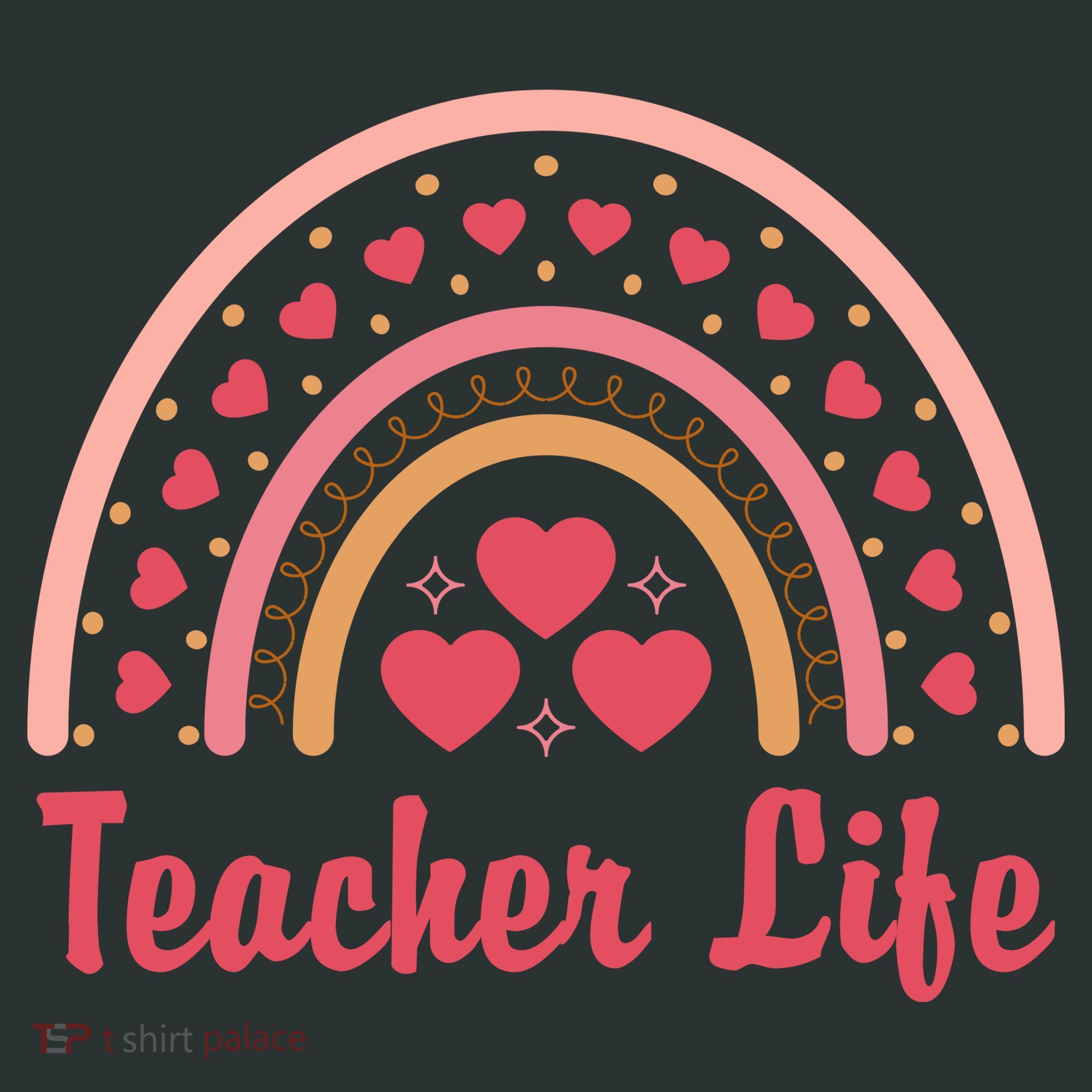 Teacher Life Rainbow Valentines Day Gift Mousepad
