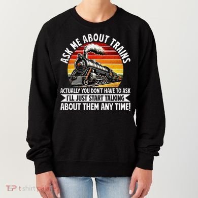 Train Locomotive Railway Conductor Train Engineer Retro Women's Sweatshirt