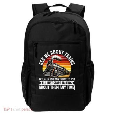Train Locomotive Railway Conductor Train Engineer Retro Backpack