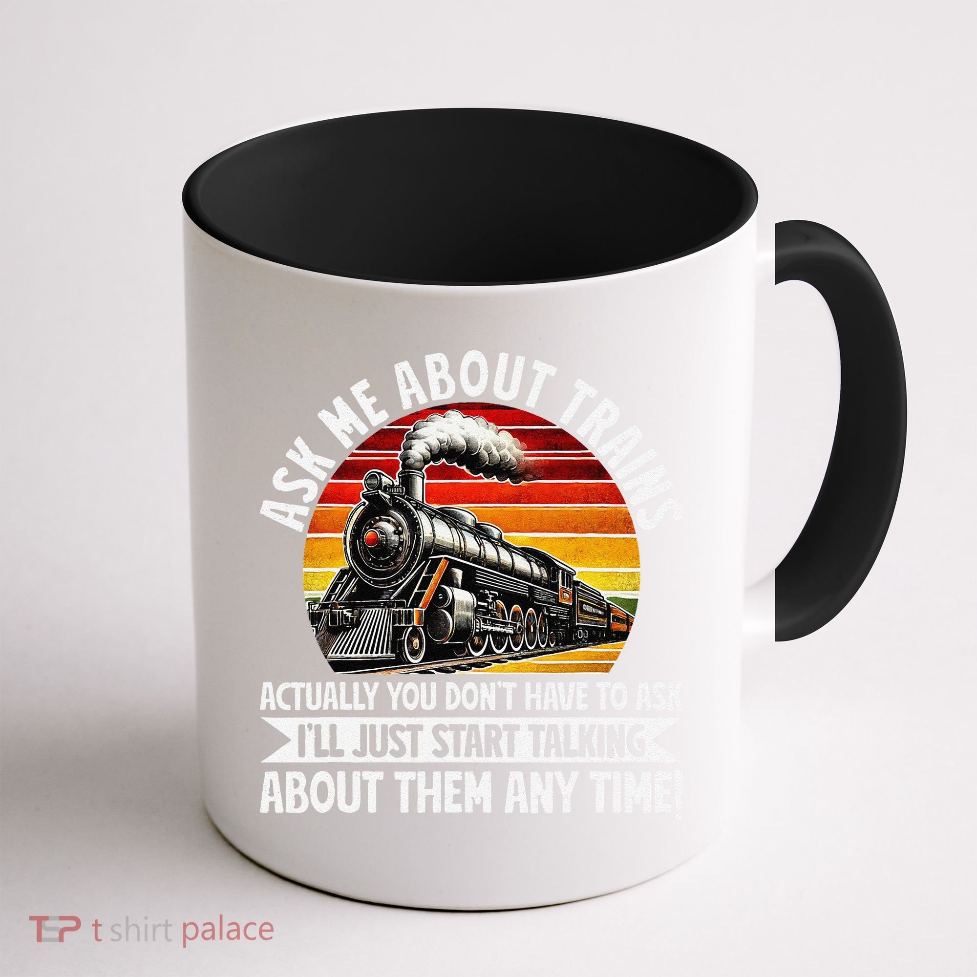 Train Locomotive Railway Conductor Train Engineer Retro Coffee Mug