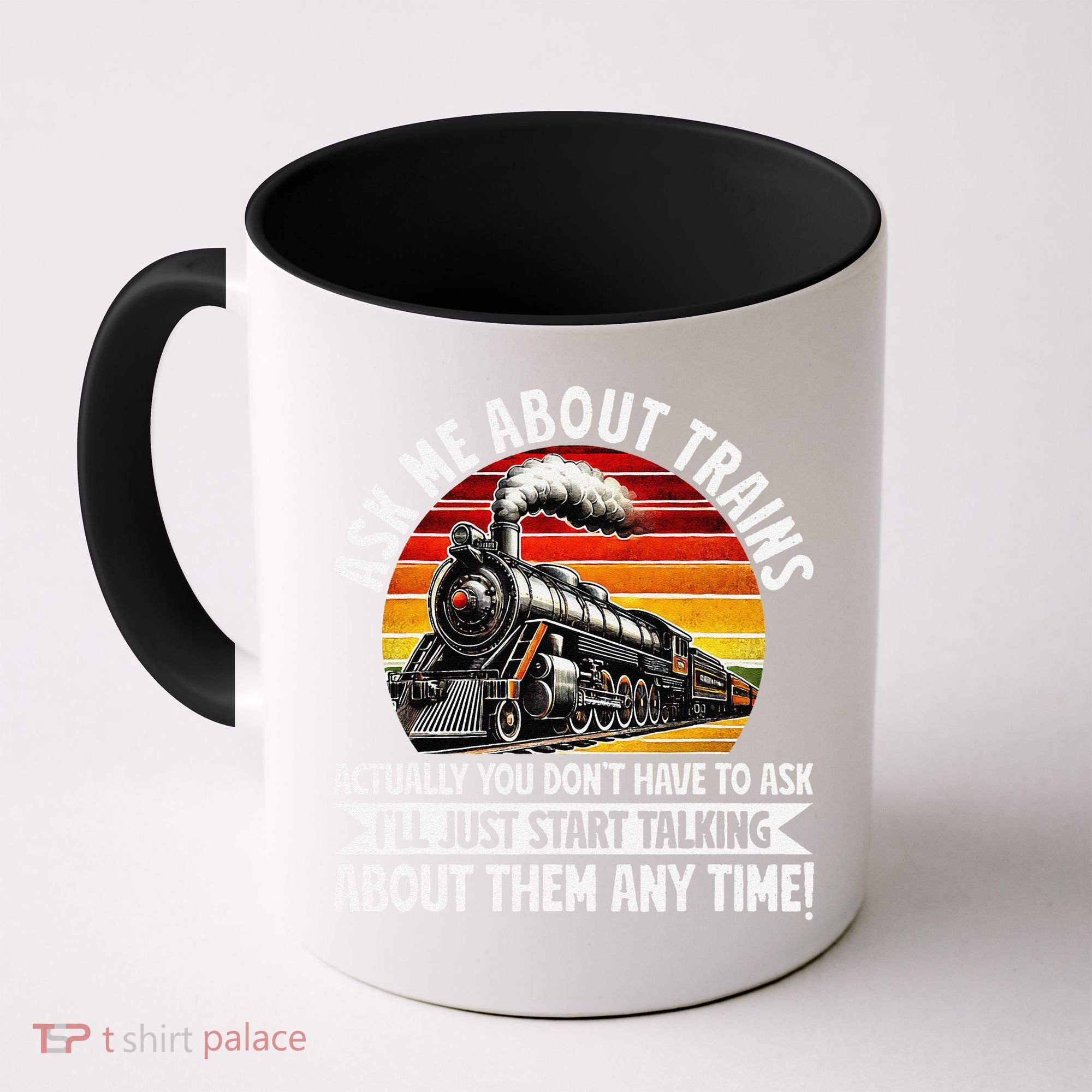 Train Locomotive Railway Conductor Train Engineer Retro Coffee Mug