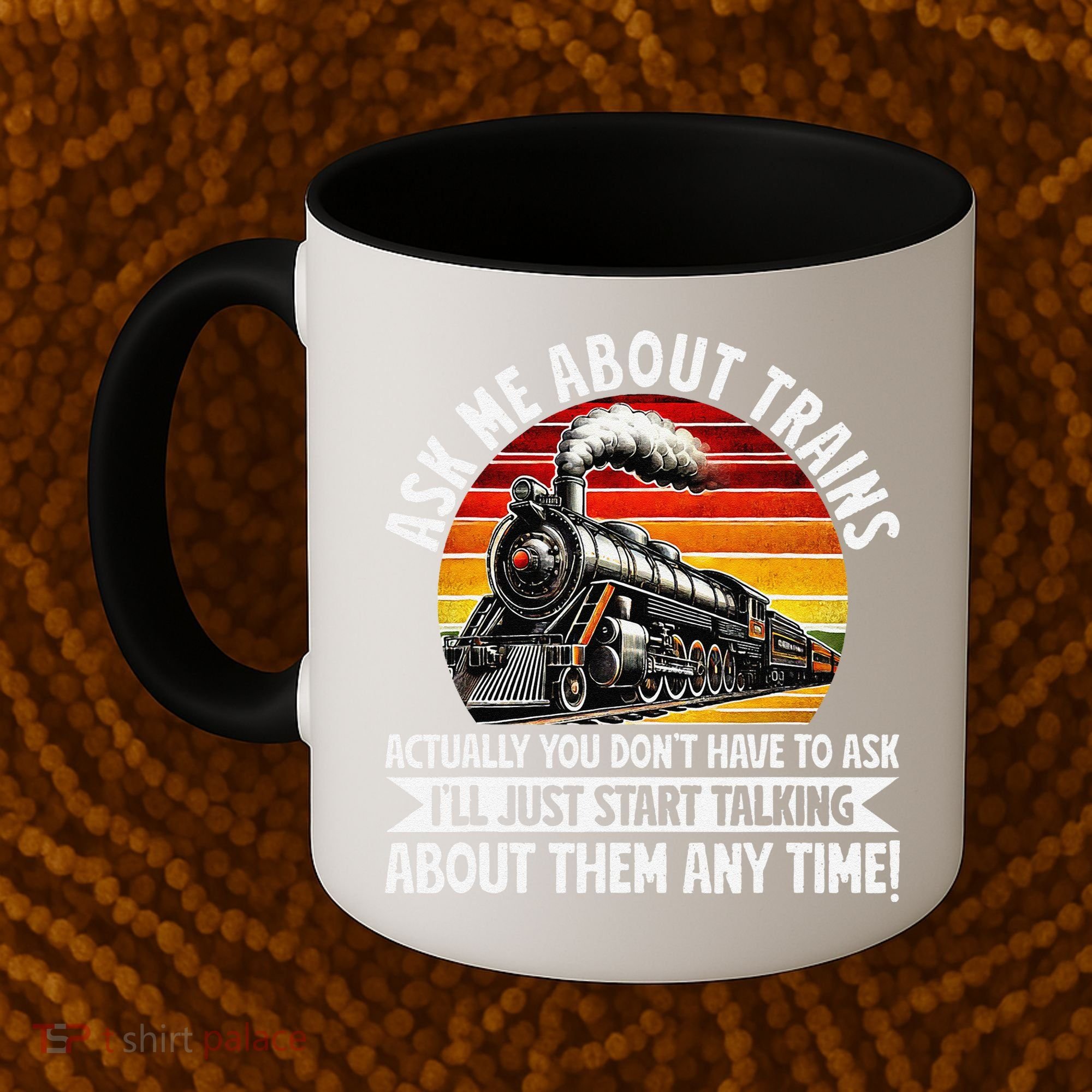 Train Locomotive Railway Conductor Train Engineer Retro Coffee Mug