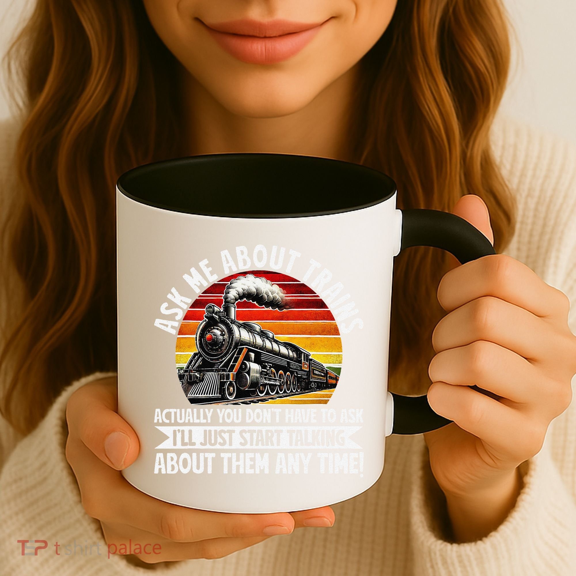 Train Locomotive Railway Conductor Train Engineer Retro Coffee Mug