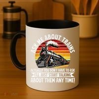 Train Locomotive Railway Conductor Train Engineer Retro Coffee Mug thumb 4
