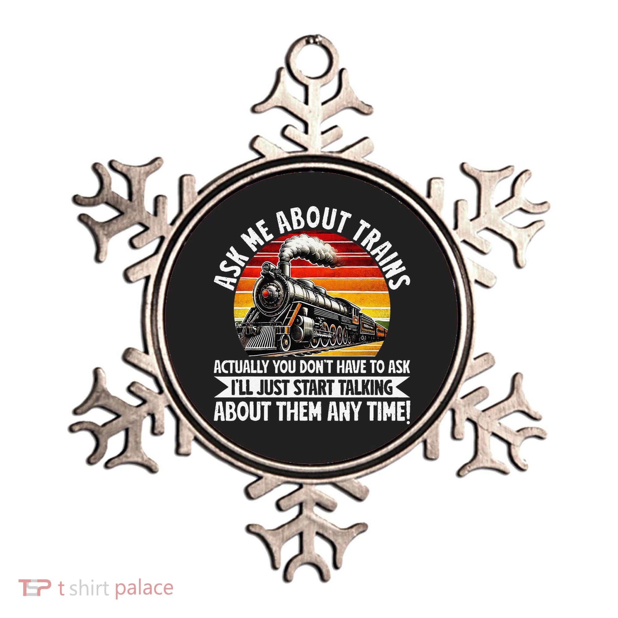 Train Locomotive Railway Conductor Train Engineer Retro Ornament