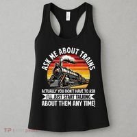 Train Locomotive Railway Conductor Train Engineer Retro Women's Tank Top thumb 3