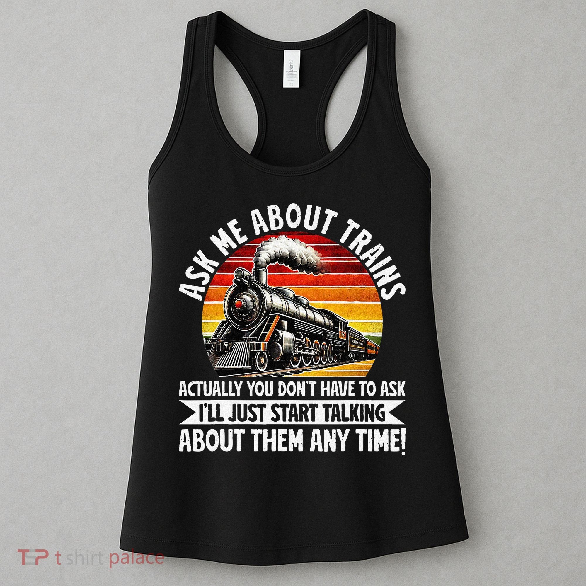 Train Locomotive Railway Conductor Train Engineer Retro Women's Tank Top