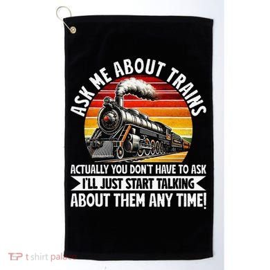 Train Locomotive Railway Conductor Train Engineer Retro Golf Towel