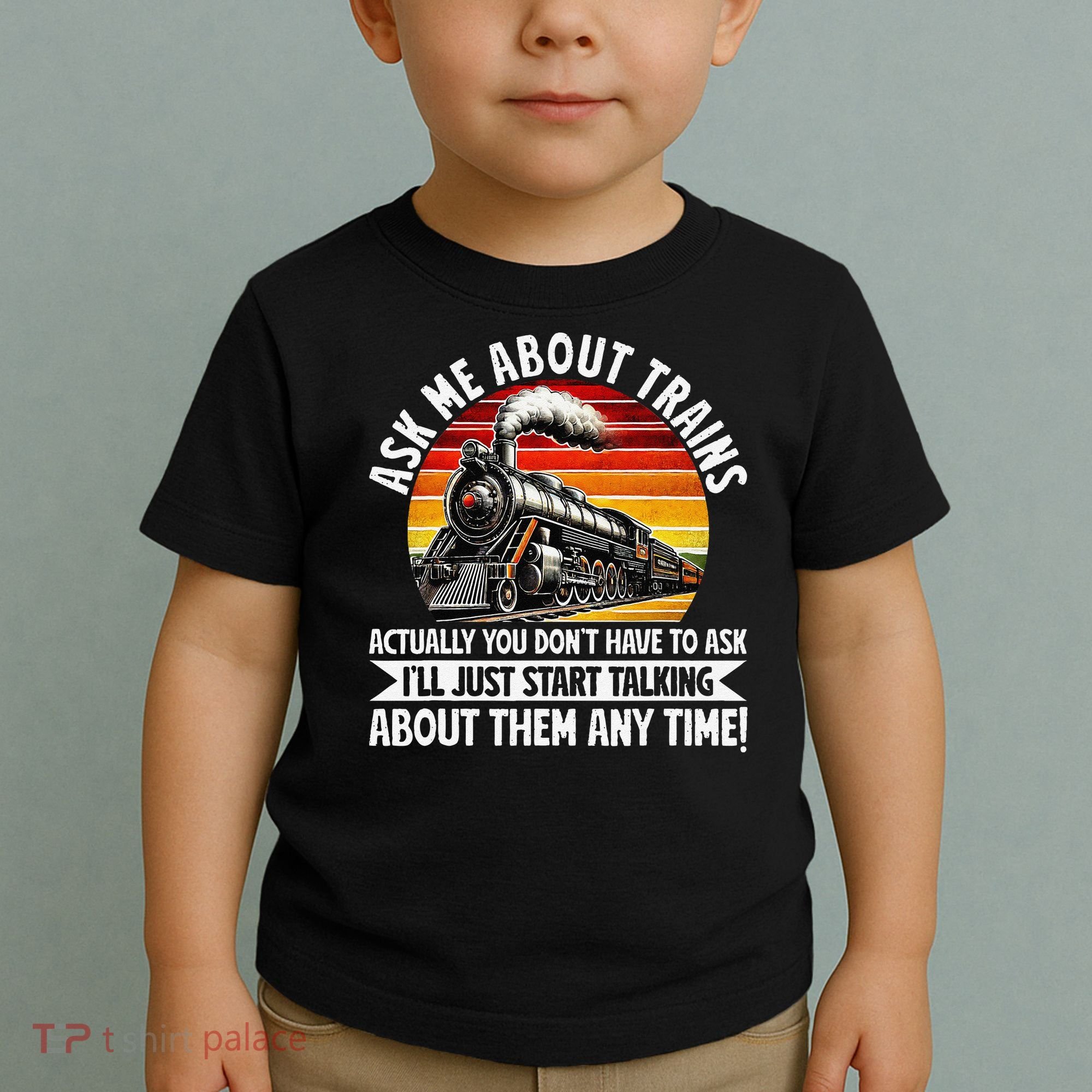 Train Locomotive Railway Conductor Train Engineer Retro Toddler T-Shirt