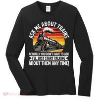 Train Locomotive Railway Conductor Train Engineer Retro Women's Long Sleeve Shirt thumb 0