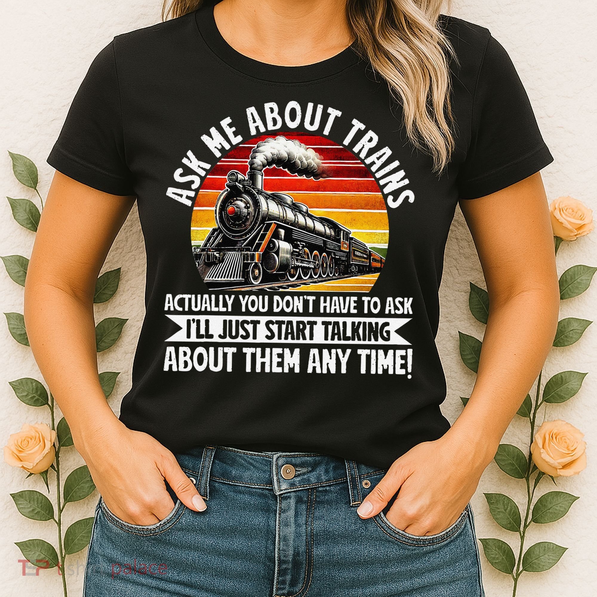 Train Locomotive Railway Conductor Train Engineer Retro Women's T-Shirt