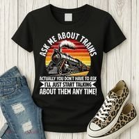 Train Locomotive Railway Conductor Train Engineer Retro Women's T-Shirt thumb 3