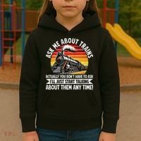 Train Locomotive Railway Conductor Train Engineer Retro Kids Hoodie thumb 3