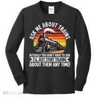 Train Locomotive Railway Conductor Train Engineer Retro Kids Long Sleeve Shirt thumb 0