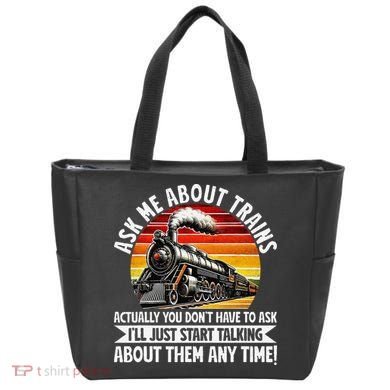 Train Locomotive Railway Conductor Train Engineer Retro Tote Bag