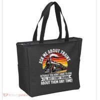 Train Locomotive Railway Conductor Train Engineer Retro Tote Bag thumb 2