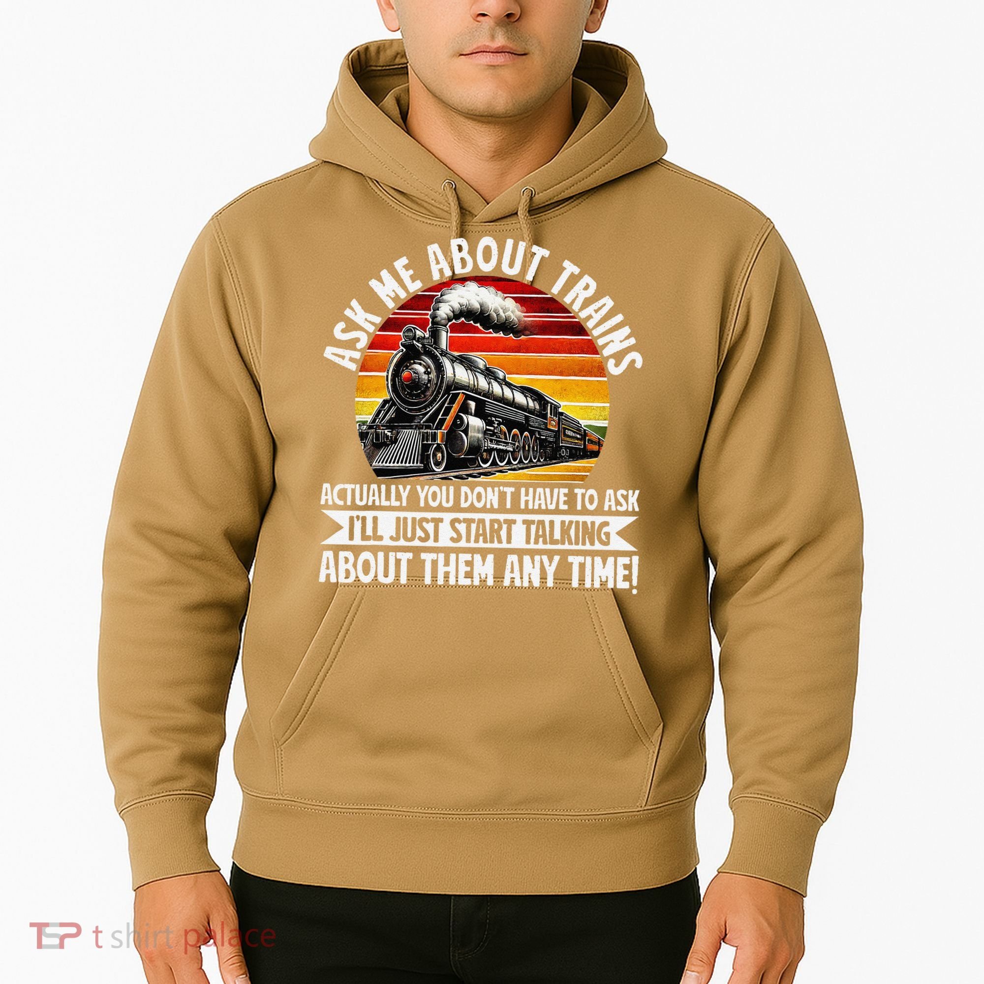 Train Locomotive Railway Conductor Train Engineer Retro Hoodie
