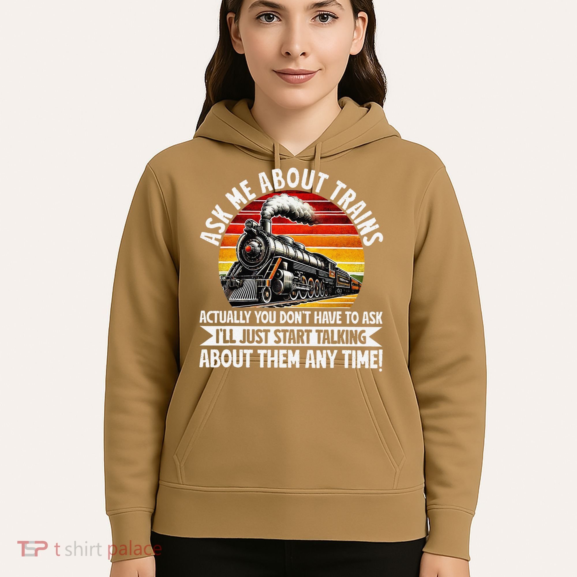 Train Locomotive Railway Conductor Train Engineer Retro Hoodie