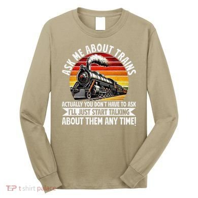 Train Locomotive Railway Conductor Train Engineer Retro Long Sleeve Shirt