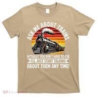 Train Locomotive Railway Conductor Train Engineer Retro T-Shirt thumb 0