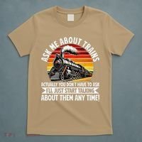 Train Locomotive Railway Conductor Train Engineer Retro T-Shirt thumb 5