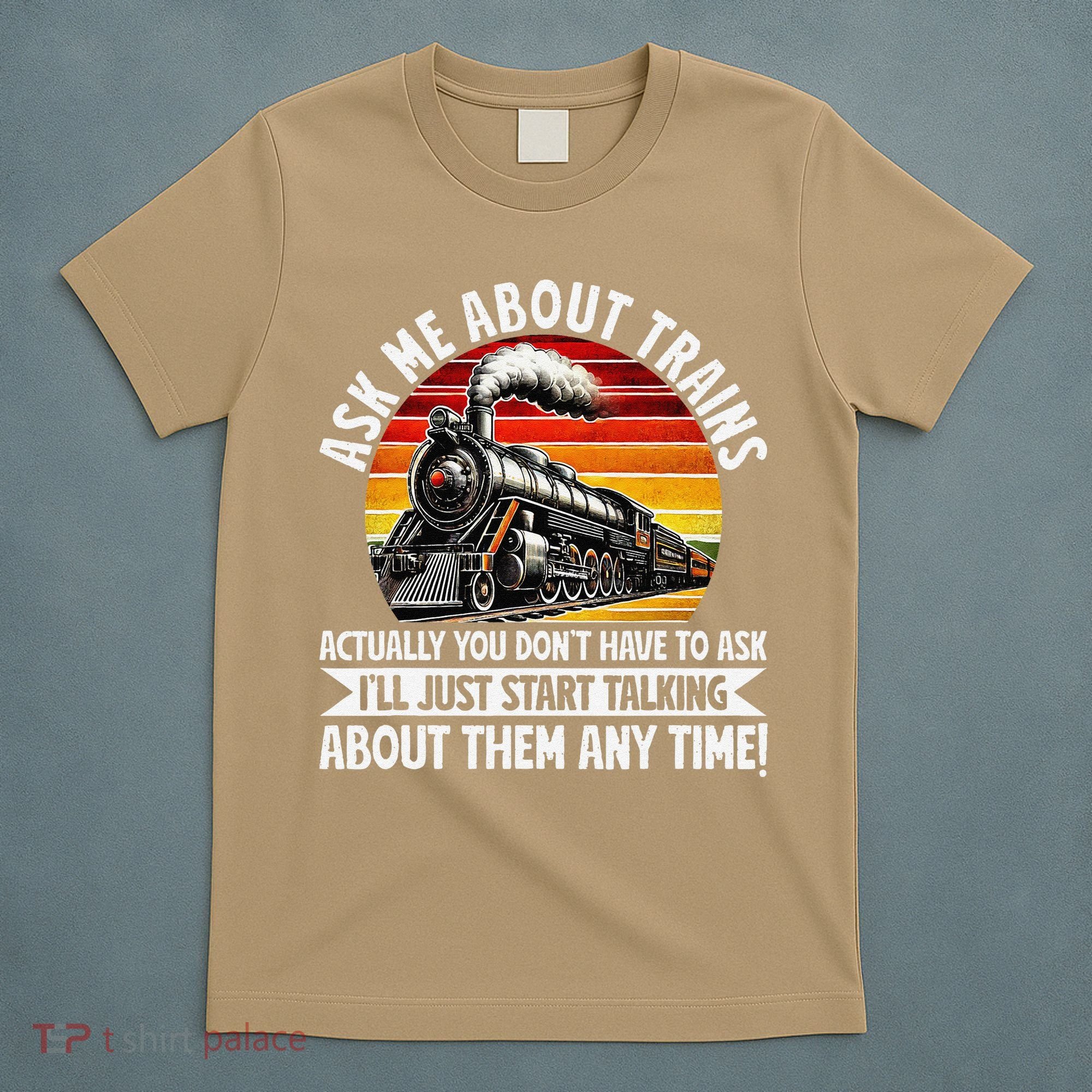 Train Locomotive Railway Conductor Train Engineer Retro T-Shirt