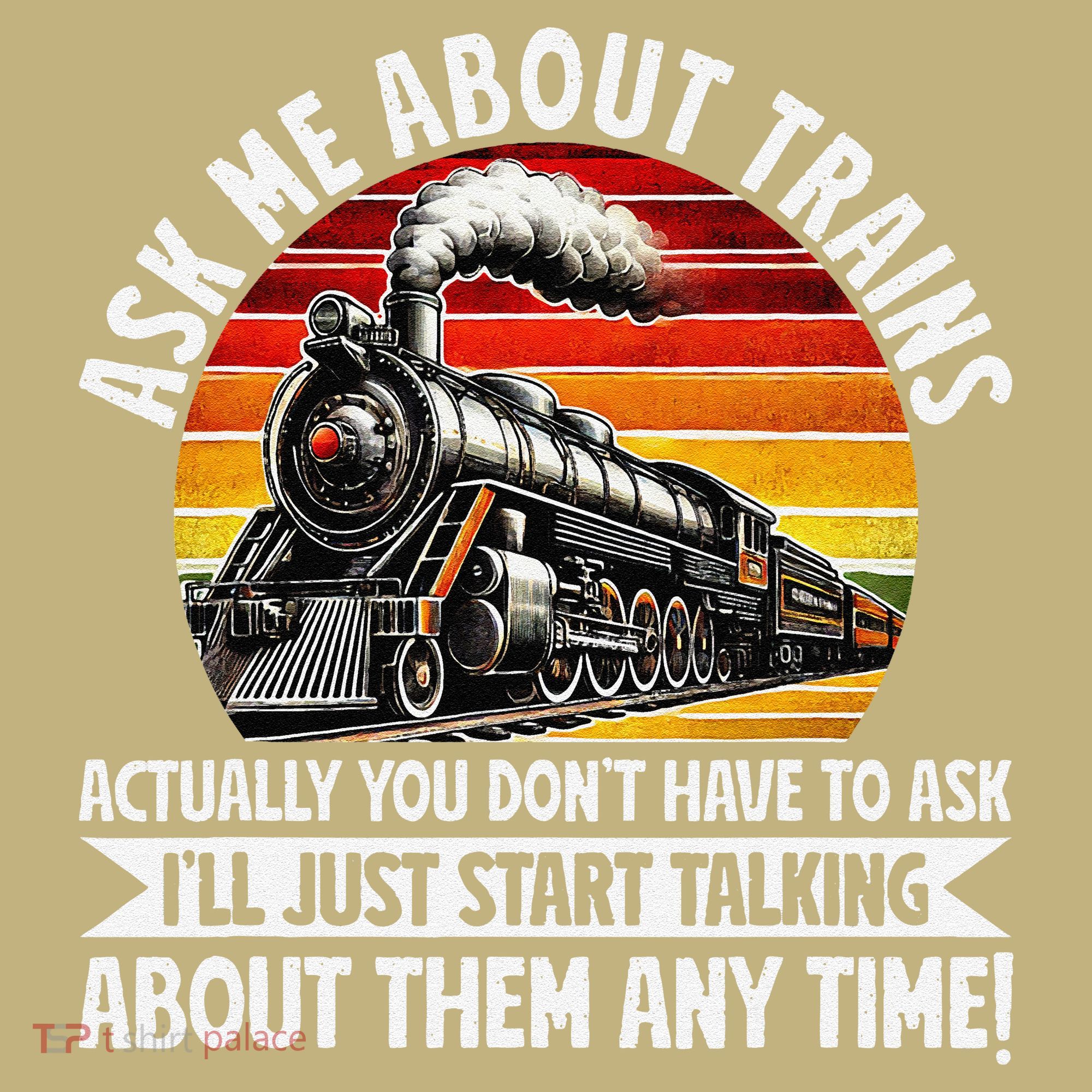 Train Locomotive Railway Conductor Train Engineer Retro T-Shirt