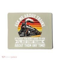 Train Locomotive Railway Conductor Train Engineer Retro Mousepad thumb 0