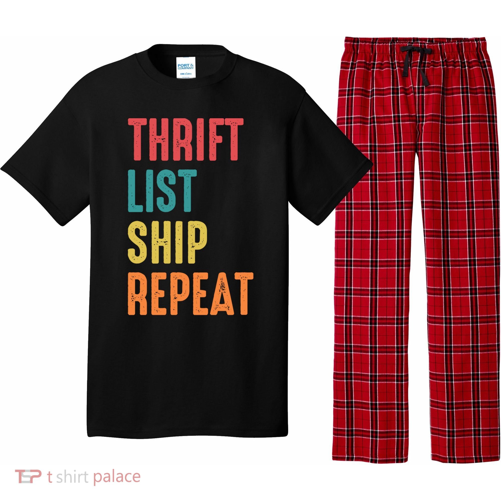 Thrift List Ship Repeat Funny Sourcing Reseller Gift Pajama Set