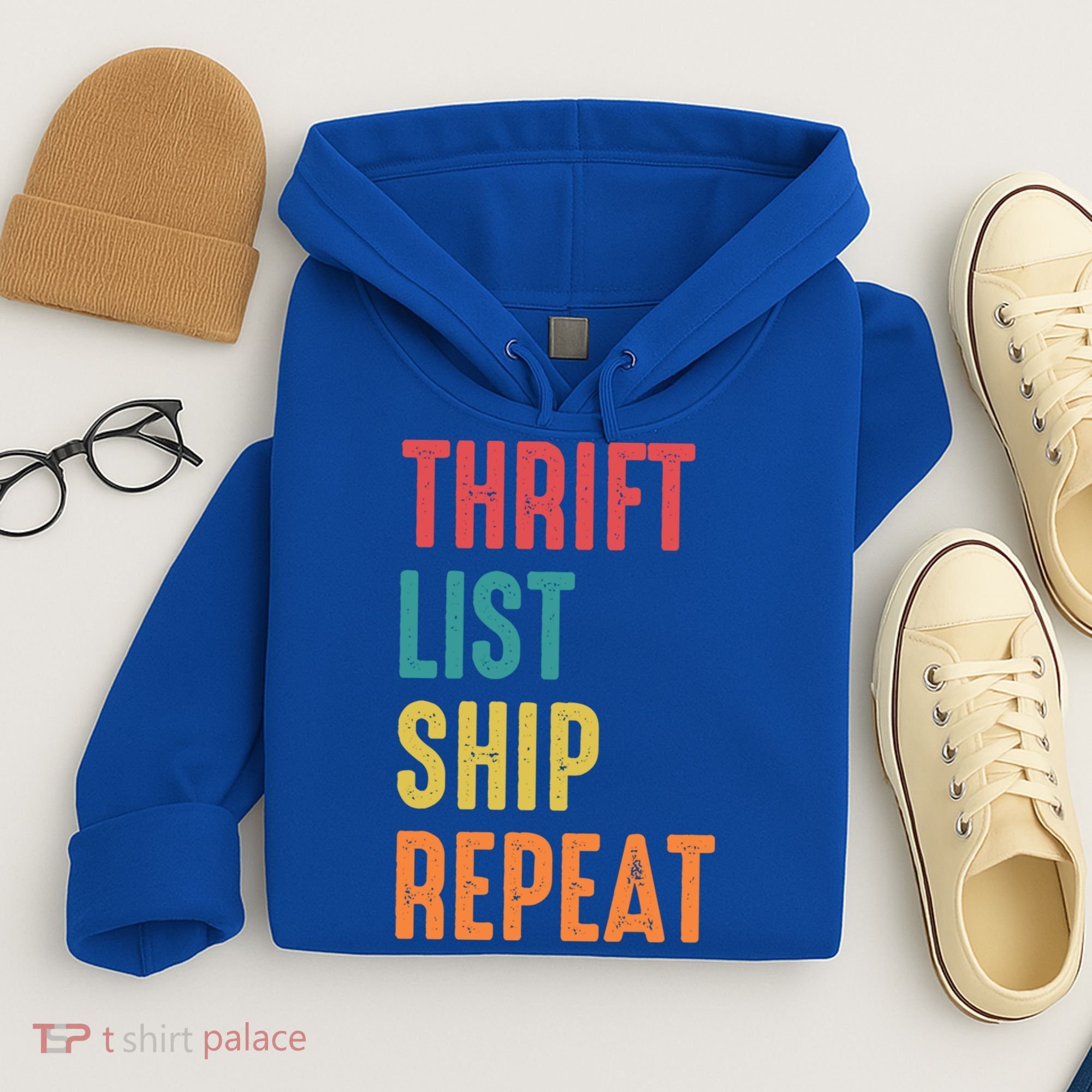 Thrift List Ship Repeat Funny Sourcing Reseller Gift Hoodie